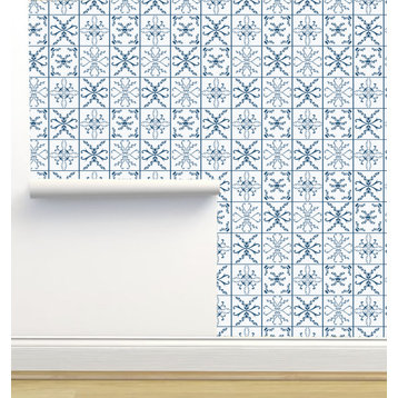 Tile Blue Wallpaper by Monor Designs, Sample 12"x8"