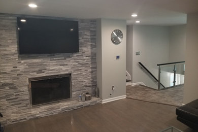 Inspiration for a modern family room remodel in Atlanta