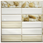 Dundee Deco - White Beige Shells Sand 3D Wall Panels, Set of 5, Covers 25.6 Sq Ft - Dundee Deco's 3D Falkirk Retro are lightweight 3D wall panels that work together through an automatic pattern repeat to create large-scale dimensional walls of any size and shape. Dundee Deco brings a flowing, soothing texture with a touch of luxury. Wall panels work in multiples to create a continuous, uninterrupted dimensional sculptural wall. You can cover an existing wall with wall tiles or disguise wallpaper or paneled wall. These modern wall tiles create a sculptural and continuous dimensional surface to any room setting through patterning. Dundee Deco tile creates a modern seamless pattern on a feature wall or art piece.