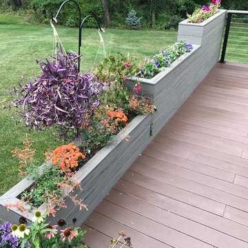 Planter box and composite deck