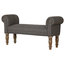 Bench With Multi Tweed Turned Legs, Oak Finish Mango Wood