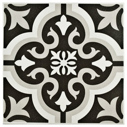 Mediterranean Wall And Floor Tile 7.75"x7.75" Cavado Ceramic Floor/Wall Tiles, Set of 25, Classic