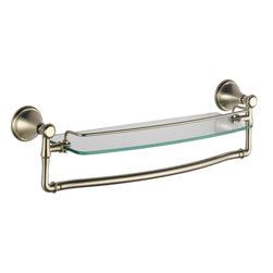 Delta Cassidy 18&Prime; Glass Shelf with Removable Bar - Bathroom Shelves