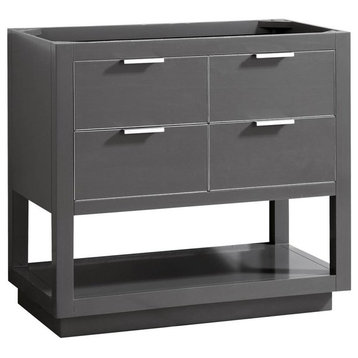 Avanity Allie 36" Vanity Only, Twilight Gray With Silver Trim