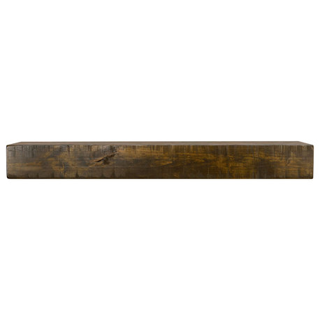Rustic Fireplace Mantel, Dark Chocolate, 48" L X 5.5" H X 6.25" D