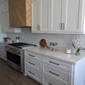 Black and white oak kitchen