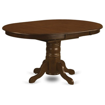 Kenley Single Pedestal Oval Dining Table, 42"x60" With 18" Butterfly Leaf