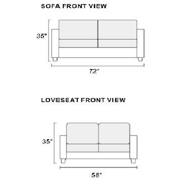 Kicevo 2-Piece Polyfiber Sofa Set, Beige
