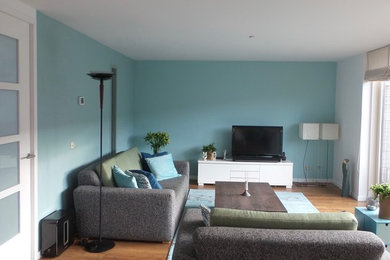 Inspiration for a contemporary living room remodel in Amsterdam