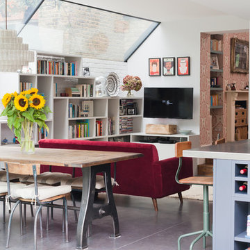 TV is the focal point for the play area