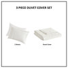 Beautyrest Apollo 3 Piece Striped Seersucker Oversized Duvet Cover Set