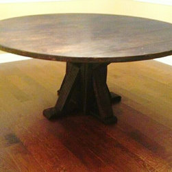 Custom Reclaimed Wood Round Table - Furniture