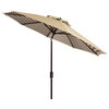 Safavieh Athens Inside Out Striped 9' Crank Umbrella, Beige/White