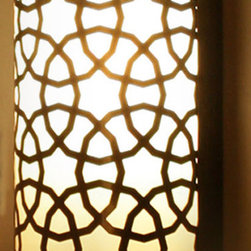 Small Half Cylinder Ottoman Laser Cut Brass Wall (Ceiling) Lamp - Wall Sconces