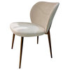 Markus Side Chair, Beige Fabric With Antique Bronze Legs Set of 2