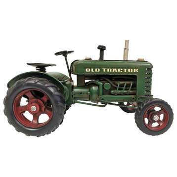 Green "Old Tractor" Metal Model