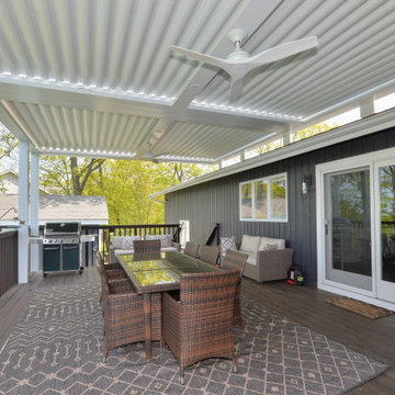 Lovely Deck And Louvered Pergola