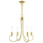 Livex Lighting - Livex Lighting Bari - Four Light Chandelier, Polished Brass Finish - Canopy Included: Yes  Canopy DiBari Four Light Chan Polished BrassUL: Suitable for damp locations Energy Star Qualified: n/a ADA Certified: n/a  *Number of Lights: Lamp: 4-*Wattage:60w Medium Base bulb(s) *Bulb Included:No *Bulb Type:Medium Base *Finish Type:Polished Brass