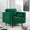 Emily Velvet Upholstered Chair, Green