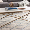 Norah Contemporary Marble Top, Geometric Center Table