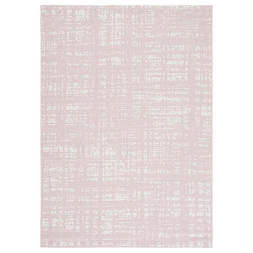 Safavieh Courtyard Cy8451-56221 Outdoor Rug, Pink and Ivory, 5'3"x7'7"
