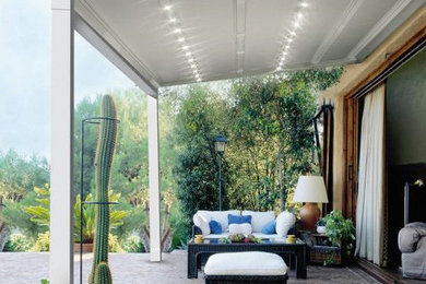 Inspiration for a transitional exterior home remodel in Phoenix