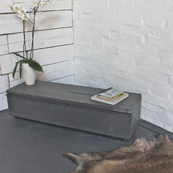 Perry Reclaimed Scaffolding Low Coffee Table / Media Unit with Drawer - Coffee Tables
