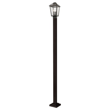 3 Light Outdoor Post Mount Lantern in Colonial Style - 9.25 Inches Wide by 111