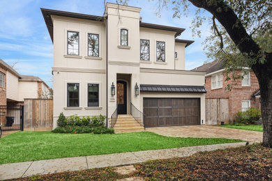 Inspiration for a transitional exterior home remodel in Houston