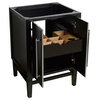 Avanity Mason 24 in. Vanity Only in Black with Silver Trim