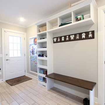 Cubby wall in Mud Room