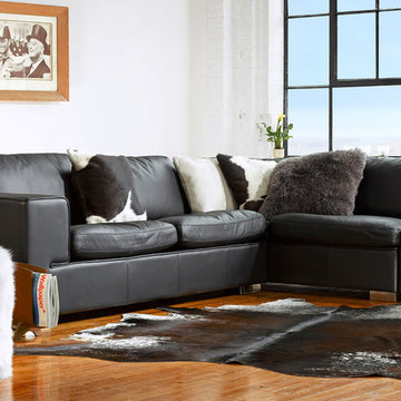 TORINO-COWHIDE-PILLOW-CHOCOLATE & WHITE