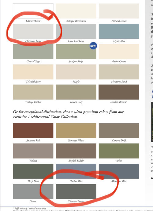 HELP Exterior Color Choice Alside Charcoal Smoke