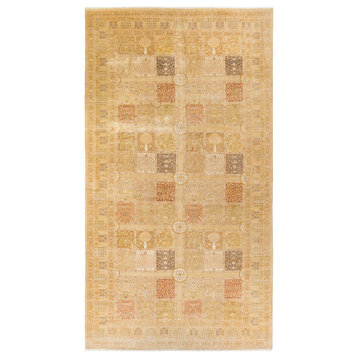 Mogul, One-of-a-Kind Hand-Knotted Runner Ivory, 9'1"x17'0"