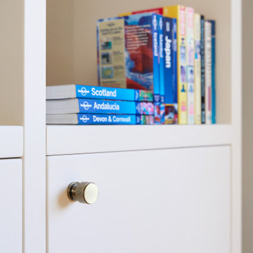 CUSTOM-BUILT FITTED LIVING ROOM TV AND STORAGE UNIT