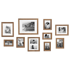  Kate and Laurel Adlynn Wall Picture Frame Set, 11 x 14 matted  to 8 x 10, Gold, Set of 4
