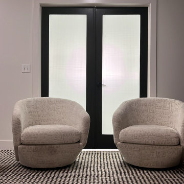 Black and Gold Basement Remodel