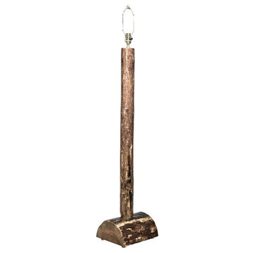 Montana Woodworks Glacier Country Transitional Wood Floor Lamp in Brown