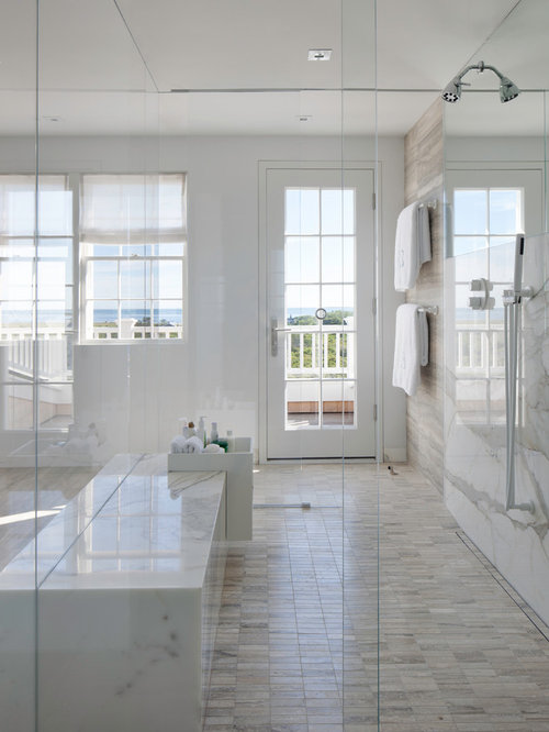 75 Most Popular Bathroom with Lino Flooring and Stone Slabs Design