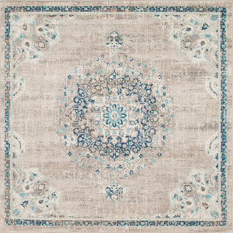 Unique Loom Gray Alexis Penrose 8' 0 x 8' 0 Square Rug