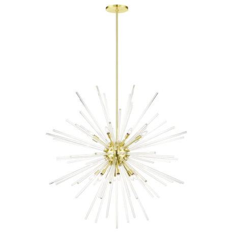 Livex Utopia 16 Light 50" Foyer Pendant, Satin Brass