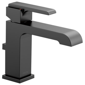 Delta Ara Single Handle Bathroom Faucet, Matte Black, 567LF-BLMPU