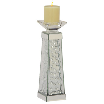 Glam Silver Glass Candle Holder 562269