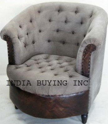 Industrial leather and canvas furniture from India buying inc