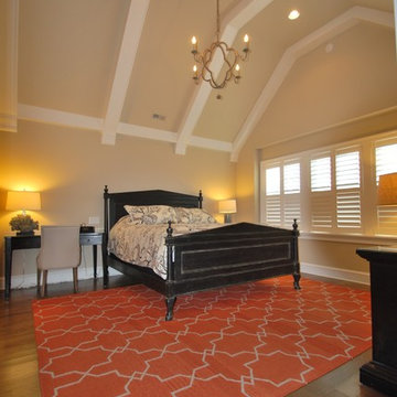 Beamed Coastal Master Bedroom