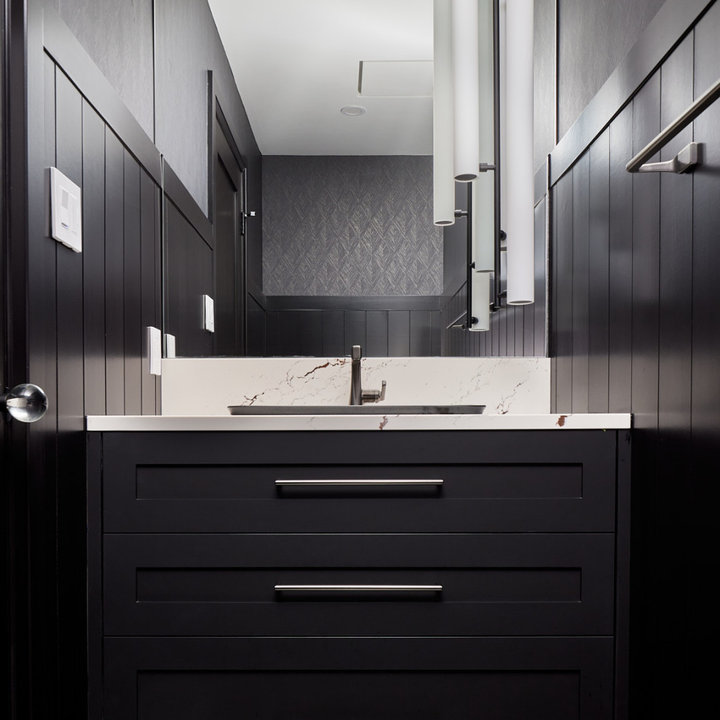 75 Wall Paneling Powder Room - July, 2026