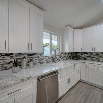 Authentically Monochromatic, Kitchen Remodel in Santa Fe Springs, CA