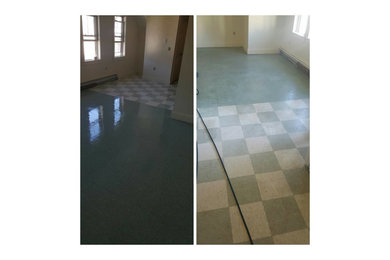 Before & After Floor Strip & Wax in Providence, RI