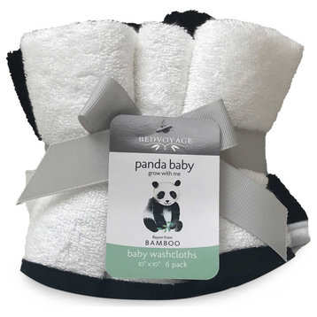 Panda Baby Rayon Viscose Bamboo Baby Washcloth 6pk