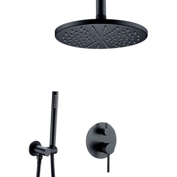 Fontana Florence Ceiling Mount Hot and Cold Mixer Rainfall Shower Set